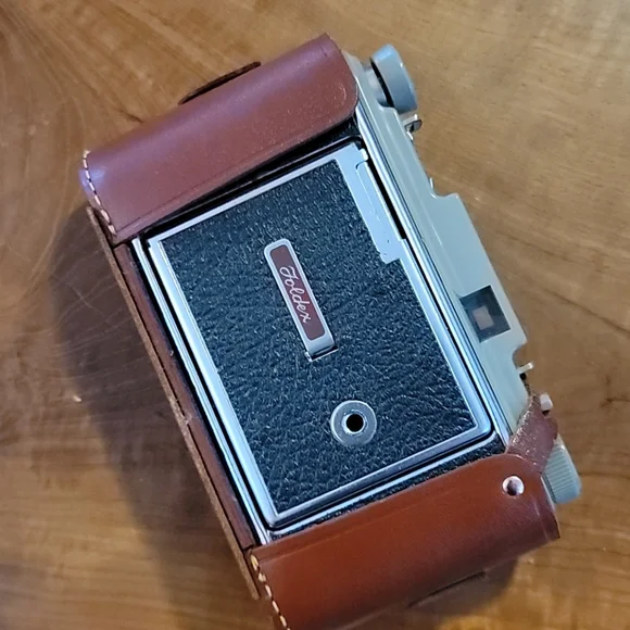 Foldex Vintage Land Camera, manual, and case